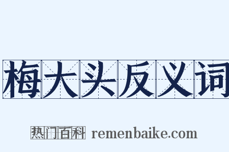 梅大头反义词是什么意思的图片